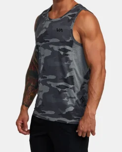 RVCA SPORT VENT TANK TOP Camo Best