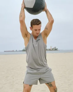 RVCA SPORT VENT TANK TOP Heather Grey