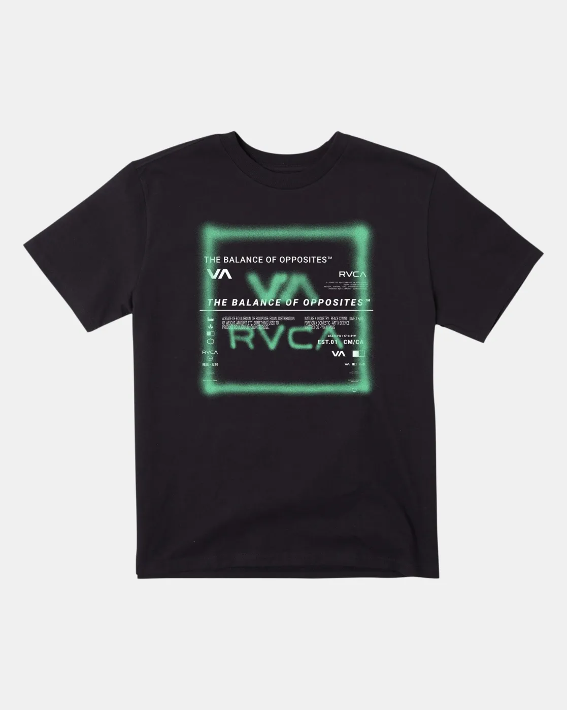 RVCA SPRAY TEXT TEE Black Sale