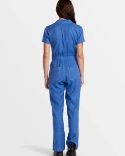 RVCA SPRING SHIFT WORKWEAR JUMPSUIT Federal Blue Sale