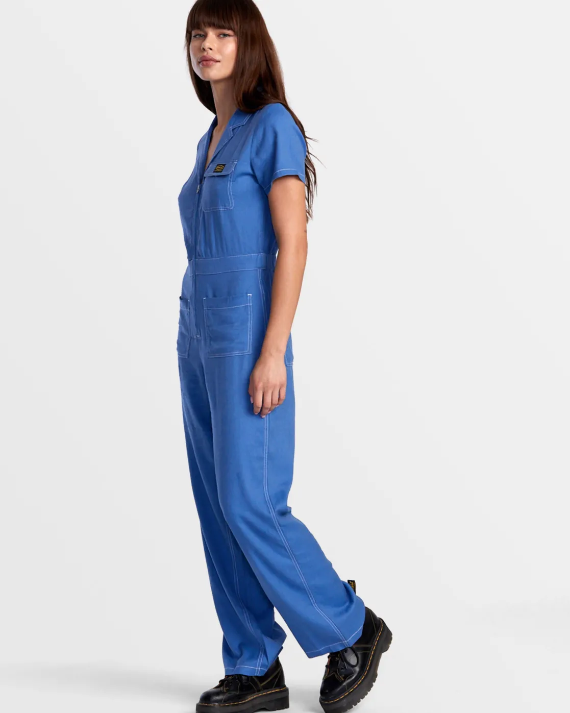 RVCA SPRING SHIFT WORKWEAR JUMPSUIT Federal Blue Sale
