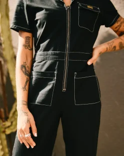 RVCA SPRING SHIFT WORKWEAR JUMPSUIT Black