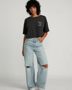 RVCA STATE OF ALOHA TEE Washed Black Discount