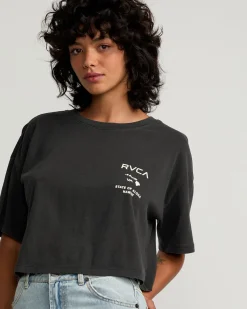 RVCA STATE OF ALOHA TEE Washed Black Discount