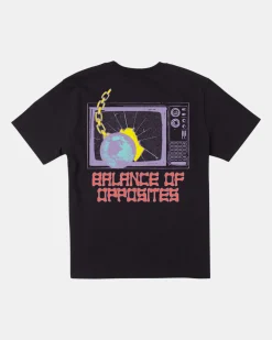 RVCA STATIC CHANNEL TEE Black Best
