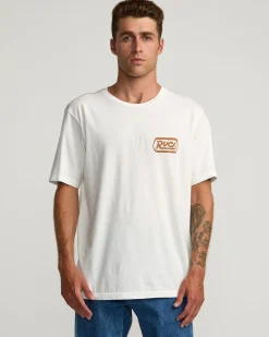 RVCA STATION TEE Antique White Hot