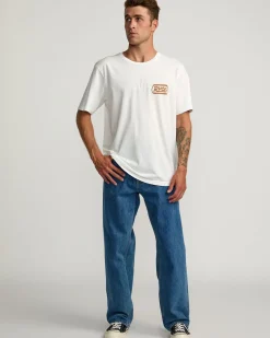 RVCA STATION TEE Antique White Hot