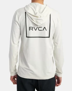 RVCA SURF SHIRT HOODIE HOODED SURF TEE Slate Blue Hot