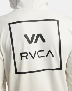 RVCA SURF SHIRT HOODIE HOODED SURF TEE Slate Blue Hot