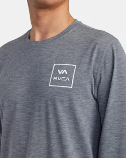 RVCA SURF SHIRT LONG SLEEVE SURF TEE Heather Grey Outlet