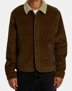RVCA SURPLUS SHERPA PUFFER JACKET Chocolate New