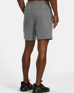 RVCA TECH FLEECE ELASTIC WAIST SHORTS Heather Grey Clearance