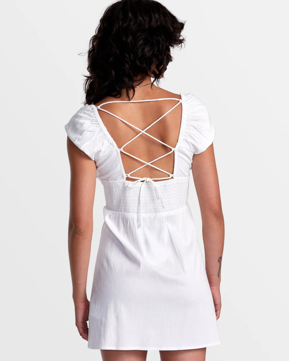 RVCA TESS DRESS Whisper White Outlet