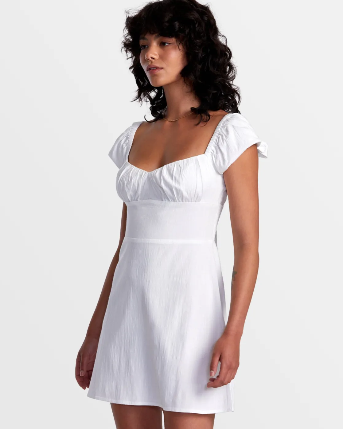 RVCA TESS DRESS Whisper White Outlet