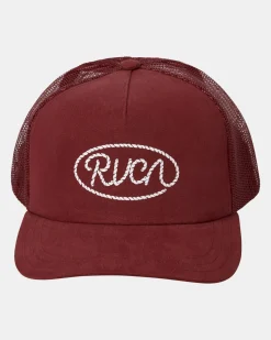 RVCA 17TH ST TRUCKER HAT Madder Brown Clearance