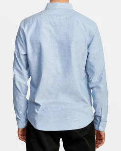RVCA THAT'LL DO LONG SLEEVE SHIRT Oxford Blue Best