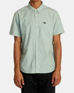 RVCA THAT'LL DO SHORT SLEEVE SHIRT Granite Green Clearance