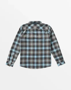 RVCA THAT'LL WORK FLANNEL LONG SLEEVE SHIRT Charcoal Clearance