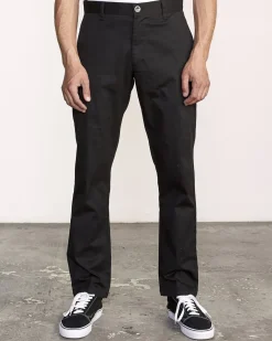 RVCA THE WEEKEND STRETCH STRAIGHT FIT PANTS Black Best