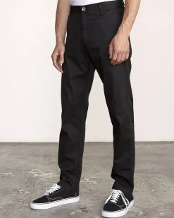 RVCA THE WEEKEND STRETCH STRAIGHT FIT PANTS Black Best