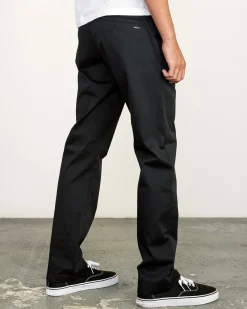RVCA THE WEEKEND STRETCH STRAIGHT FIT PANTS Black Best