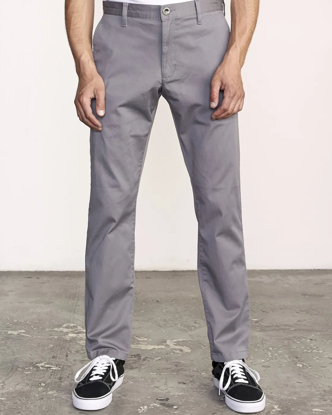 RVCA THE WEEKEND STRETCH STRAIGHT FIT PANTS Smoke Discount