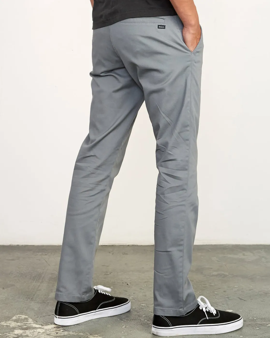 RVCA THE WEEKEND STRETCH STRAIGHT FIT PANTS Smoke Discount