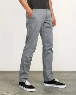 RVCA THE WEEKEND STRETCH STRAIGHT FIT PANTS Smoke Discount