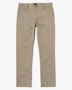 RVCA THE WEEKEND STRETCH STRAIGHT FIT PANTS Khaki Online