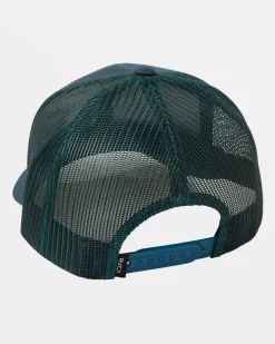 RVCA TICKET DELUXE TRUCKER HAT Duck Blue Best