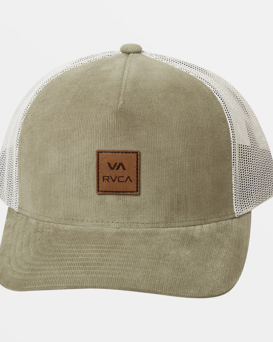 RVCA VA ALL THE WAY CORD TRUCKER HAT Sage Leaf Outlet