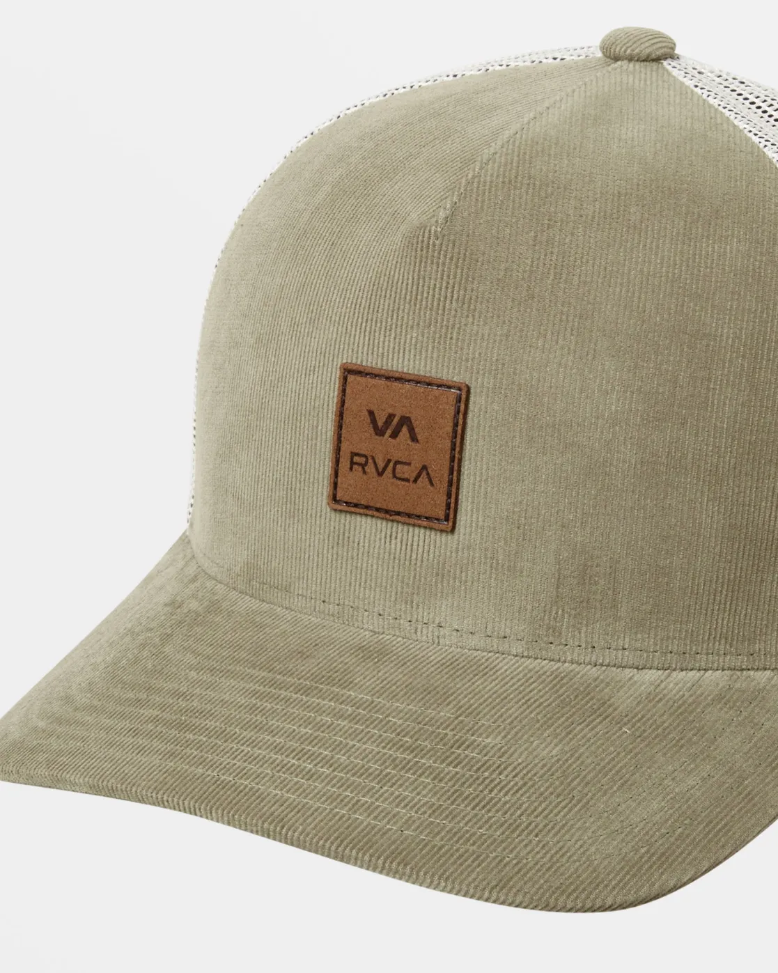 RVCA VA ALL THE WAY CORD TRUCKER HAT Sage Leaf Outlet