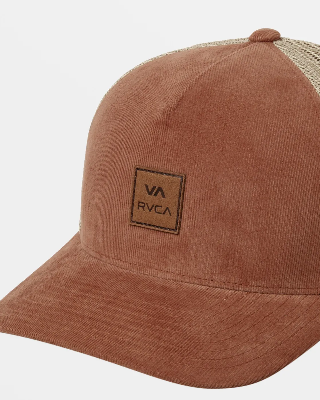 RVCA VA ALL THE WAY CORD TRUCKER HAT Rawhide Outlet