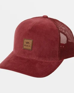 RVCA VA ALL THE WAY CORD TRUCKER HAT Wine Best