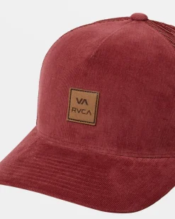 RVCA VA ALL THE WAY CORD TRUCKER HAT Wine Best