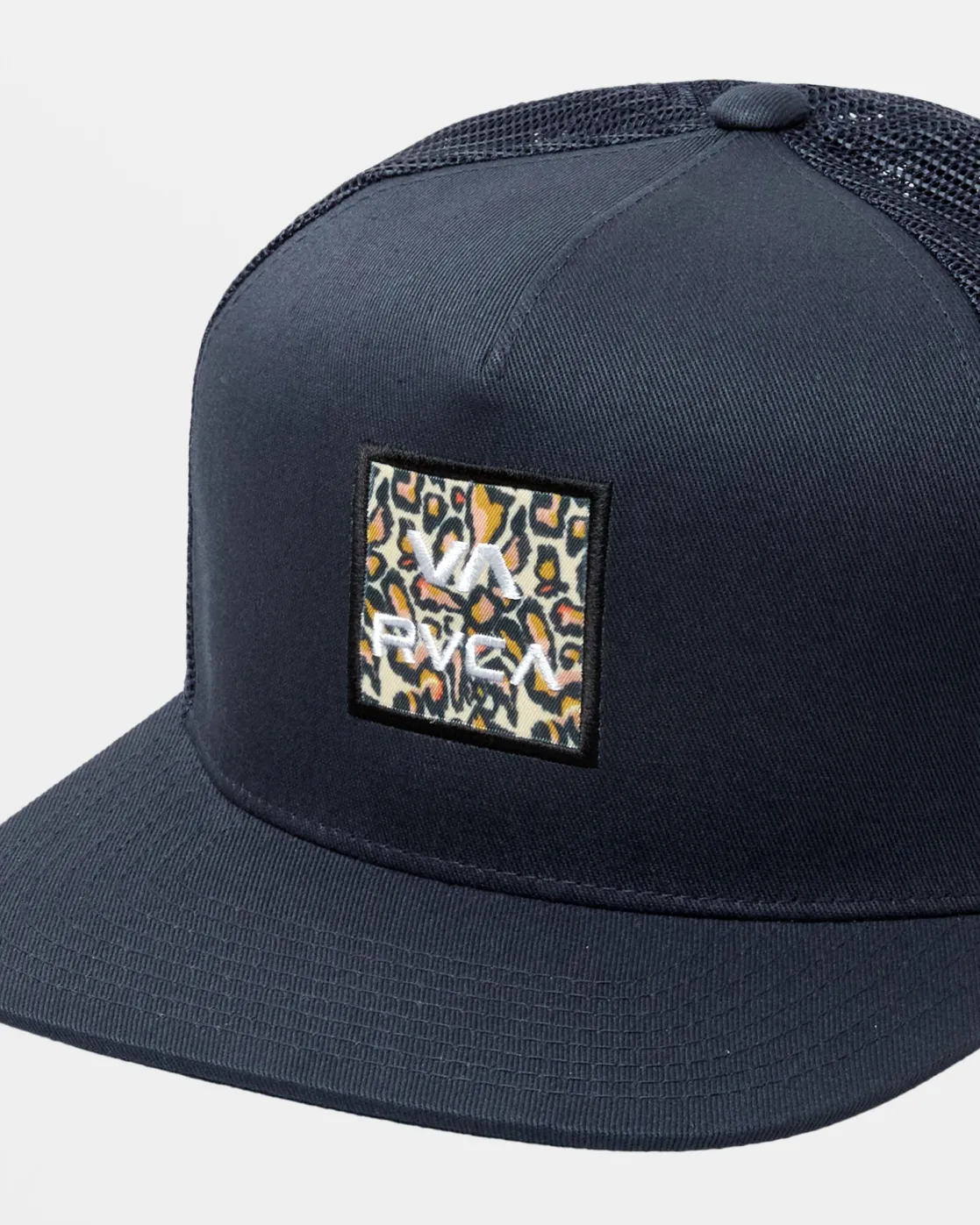 RVCA VA ALL THE WAY PRINT TRUCKER HAT Navy Marine Best