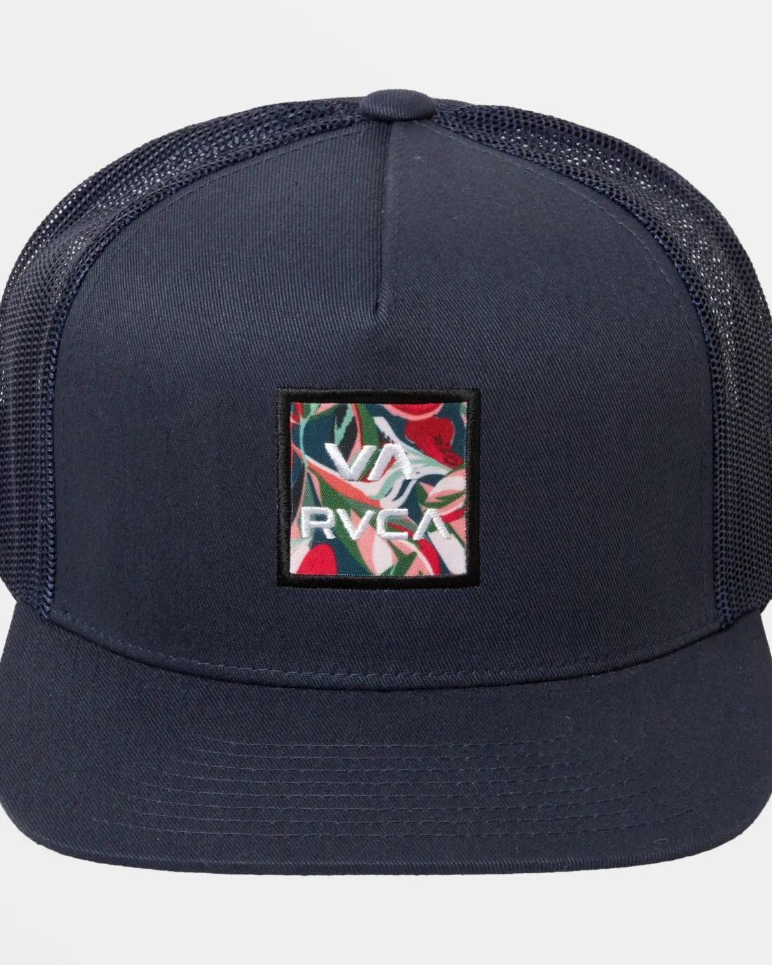 RVCA VA ALL THE WAY PRINT TRUCKER HAT Dark Denim
