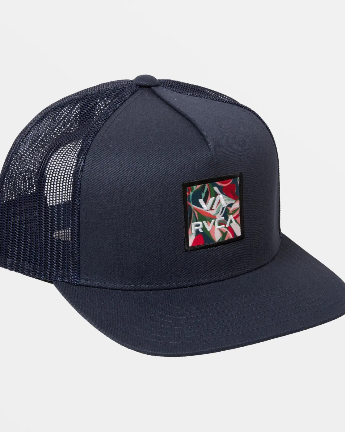 RVCA VA ALL THE WAY PRINT TRUCKER HAT Dark Denim