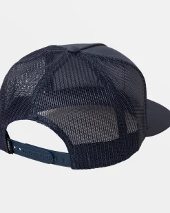 RVCA VA ALL THE WAY PRINT TRUCKER HAT Dark Denim