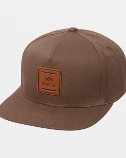 RVCA VA ALL THE WAY SNAPBACK HAT Wood Hot