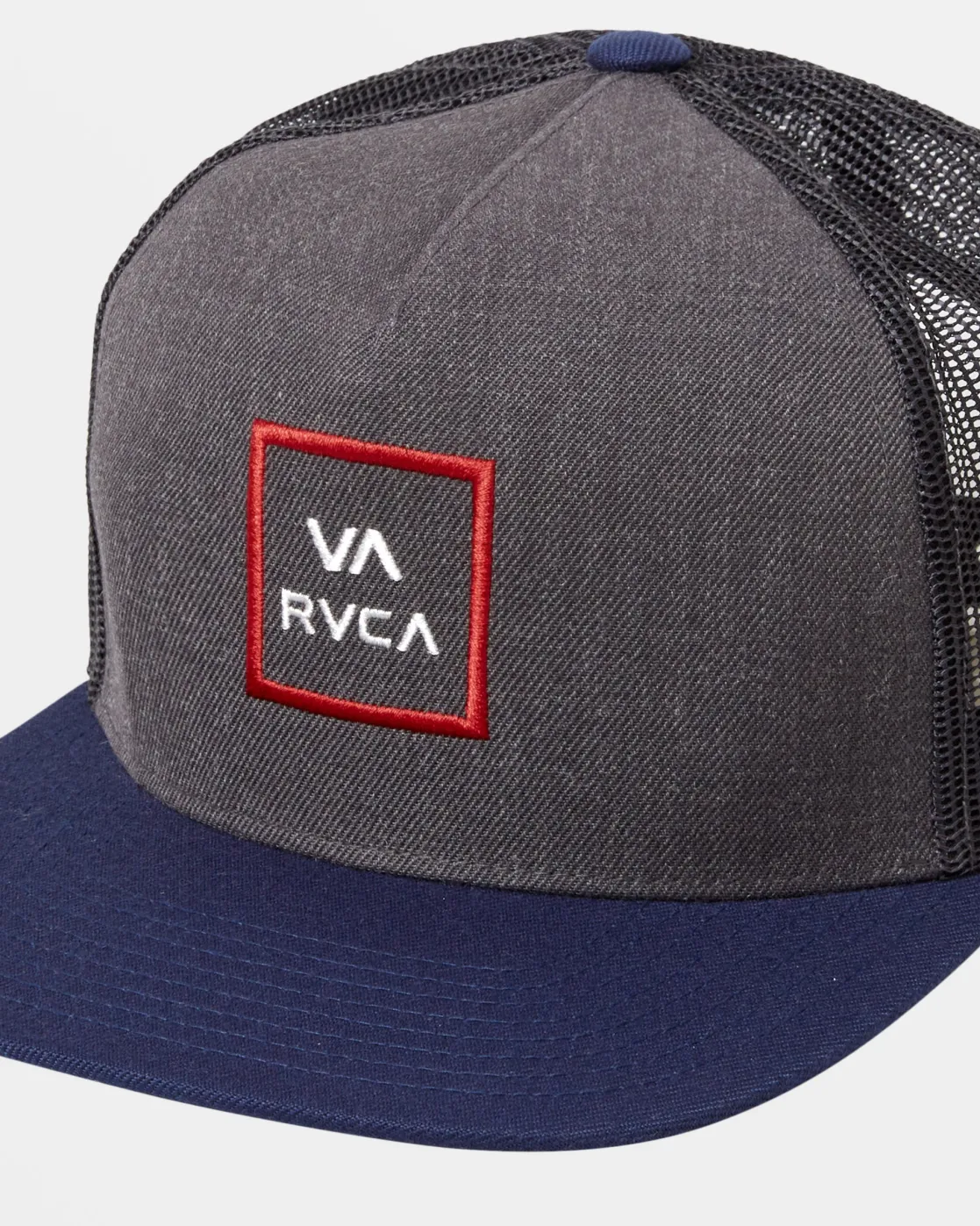 RVCA VA ALL THE WAY TRUCKER HAT Heather Charcoal/Navy