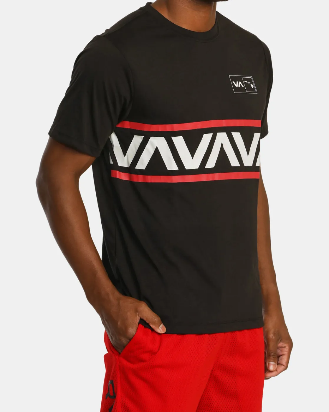 RVCA VA BANDED HAWAII TEE Black Sale