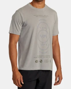 RVCA VA CIRCLE SPLITTER TEE Stone Clearance