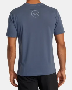 RVCA VA CIRCLE SPLITTER TEE Vintage Indigo Discount