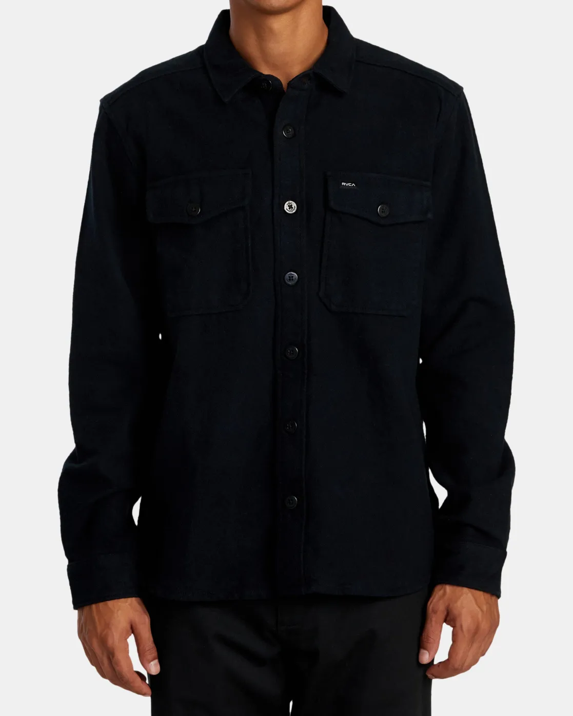 RVCA VA CPO LONG SLEEVE FLANNEL SHIRT Midnight New