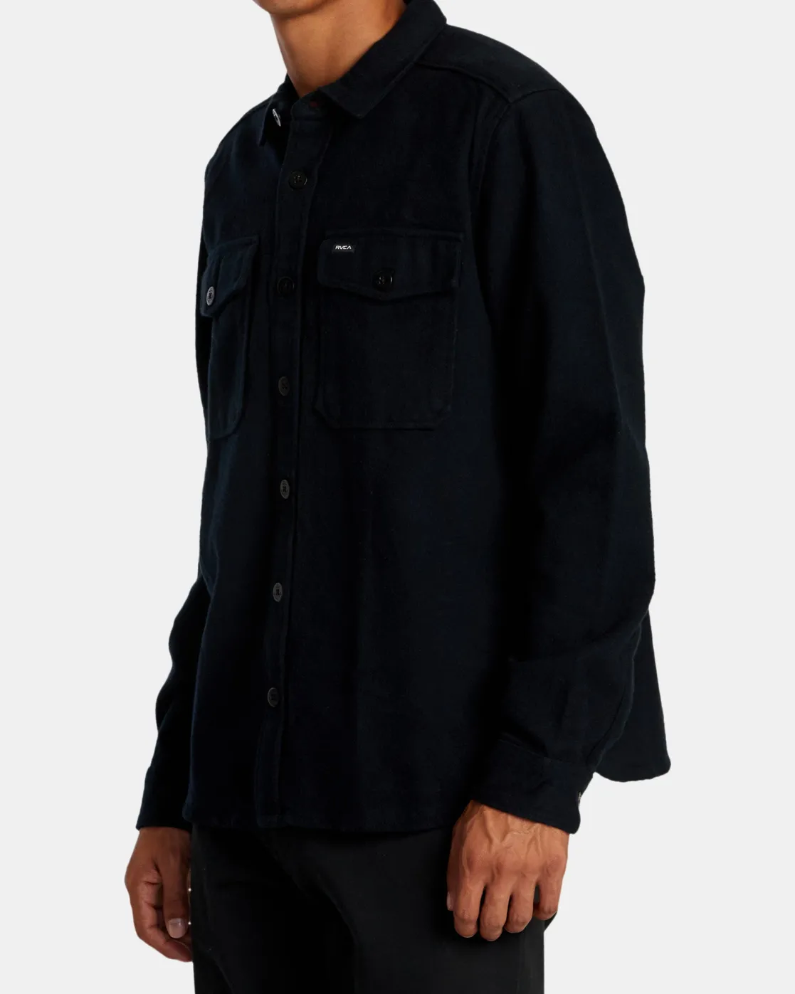 RVCA VA CPO LONG SLEEVE FLANNEL SHIRT Midnight New