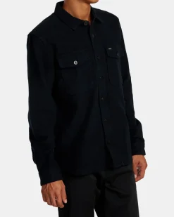 RVCA VA CPO LONG SLEEVE FLANNEL SHIRT Midnight New