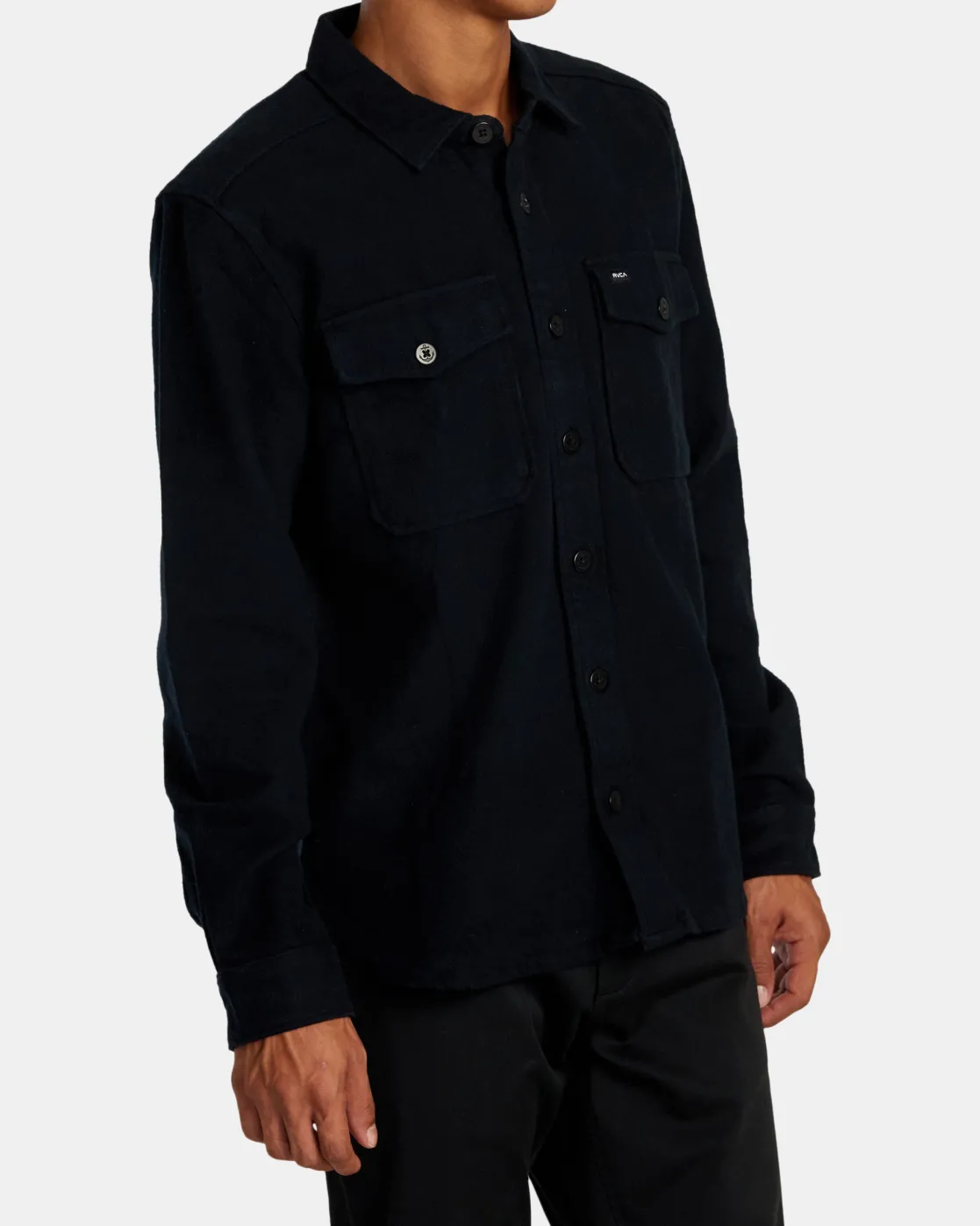 RVCA VA CPO LONG SLEEVE FLANNEL SHIRT Midnight New