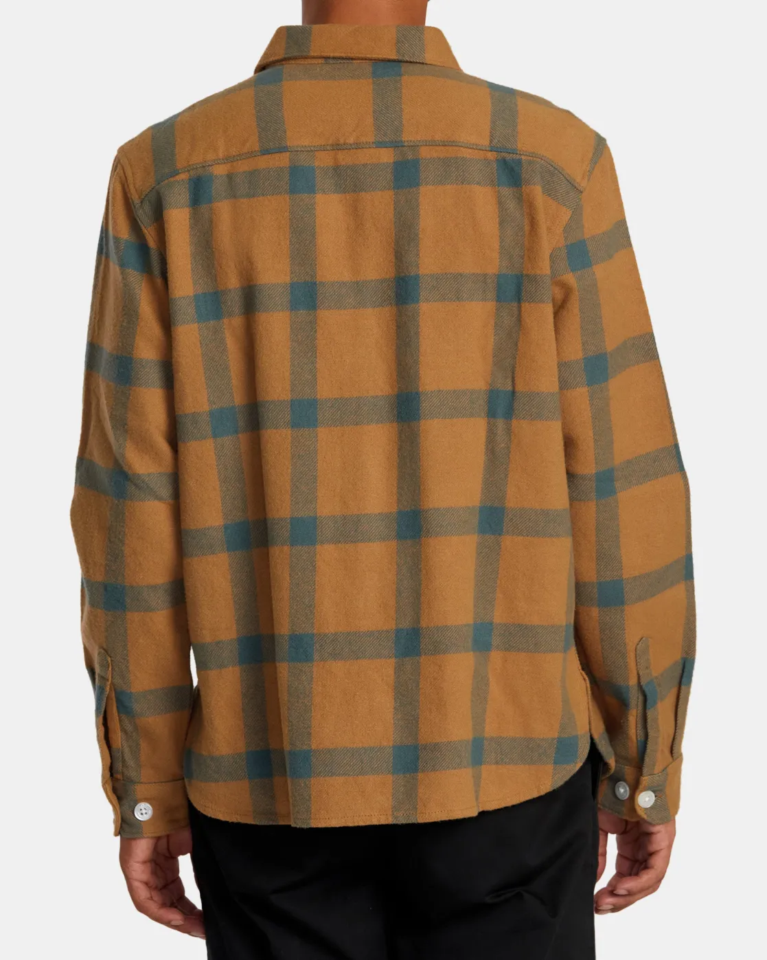 RVCA VA CPO LONG SLEEVE FLANNEL SHIRT Camel New