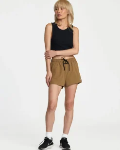RVCA VA CUT OUT CROPPED TANK TOP Black Online